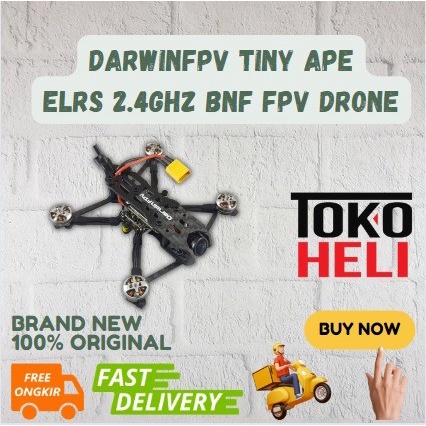 DarwinFPV Tiny Ape ELRS 2.4Ghz RX BNF 2.5" F4 AIO 600mW FPV Drone