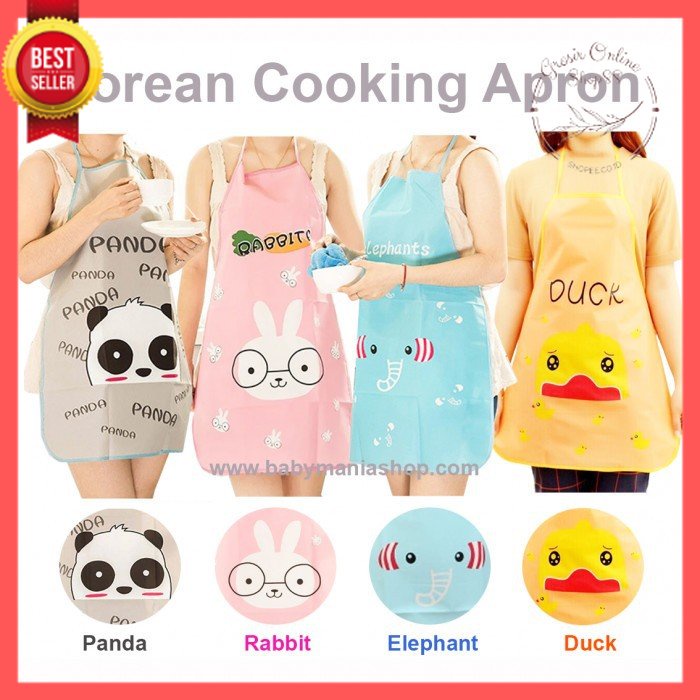 GOS -H202- Celemek Masak Karakter Anti Air - Celemek Motif Apron Waterproof - Celemek Karakter