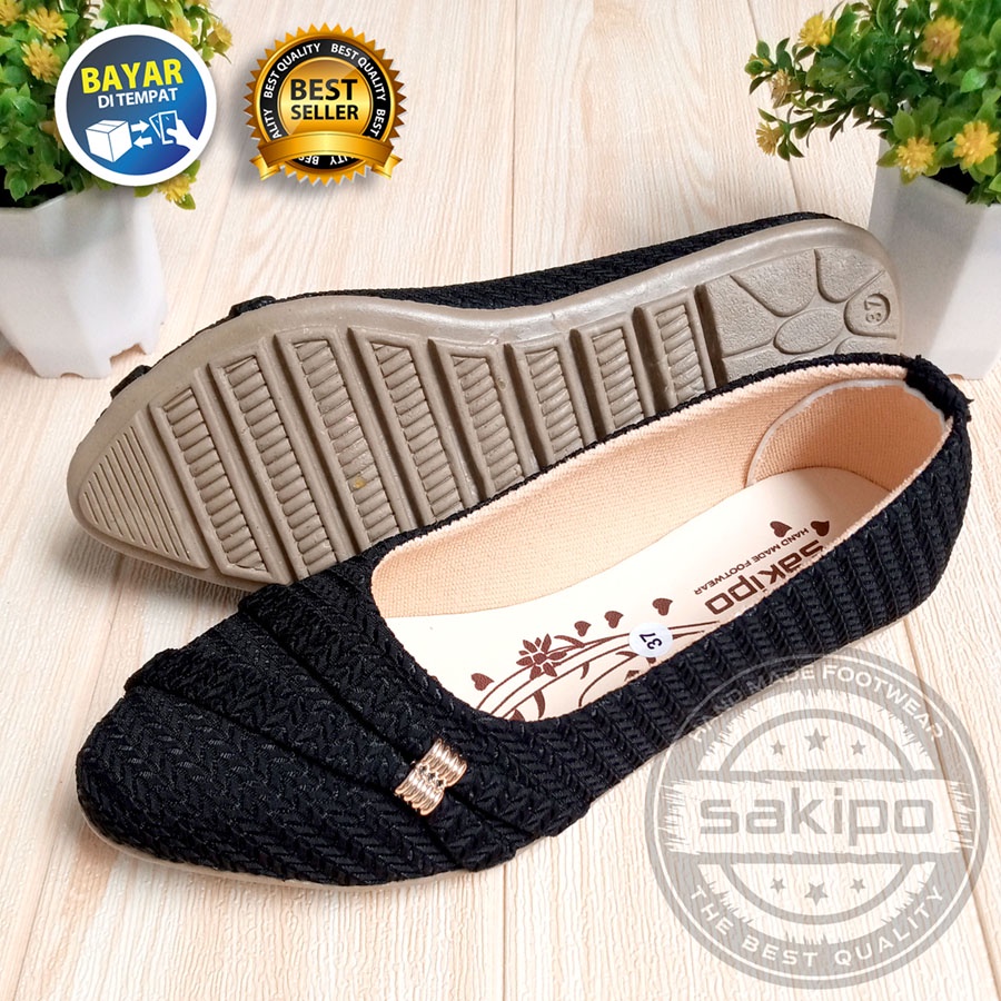 PROMO 12.12 SEPATU BALET RAJUT SLEMPANG SAMPING MURAH TRENDI NYAMAN DI KAKI / SEPATU SEKOLAH DAN KERJA / SEPATU WANITA REMAJA / SAKIPO