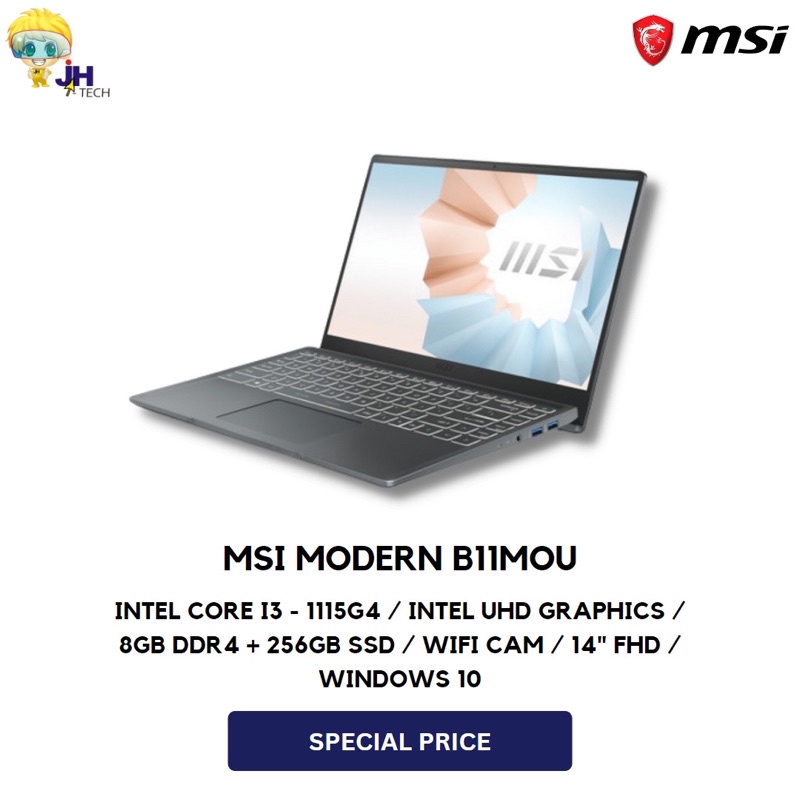 MSI Modern B11MOU Core i3