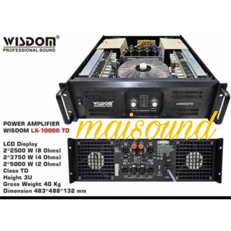 POWER AMPLIFIER WISDOM LX 10000TD POWER WISDOM LX10000TD LX 10000 TD