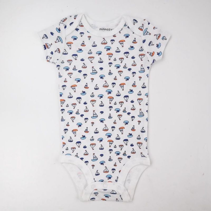 BABY K2 - Baby Bodysuit Isi 5 Pcs Motif Hapiness Shark