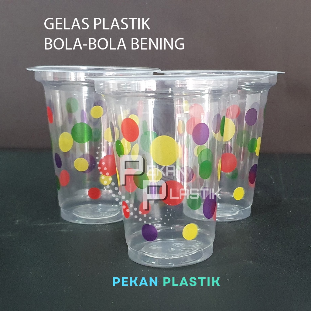 Jual Gelas Plastik Cup Bola Bola Polkadot Bening Shopee Indonesia 4942