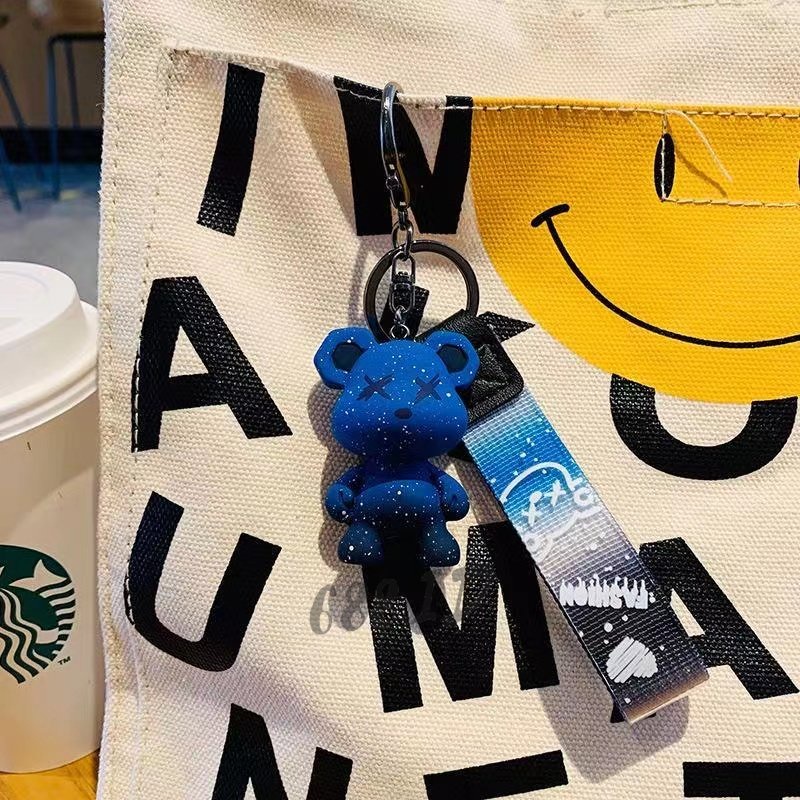 Gantungan Kunci Karakter Beruang Bear Keychain untuk Tas Wanita Gantungan Kunci Motor Mobil Lucu Impor GT 04