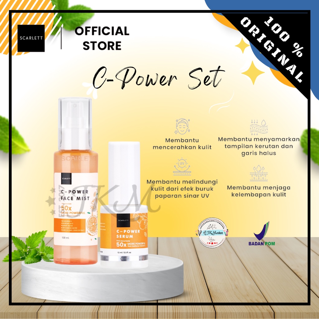 SCARLETT C POWER FACE MIST SCARLETT C POWER SERUM SCARLETT C POWER SERIES