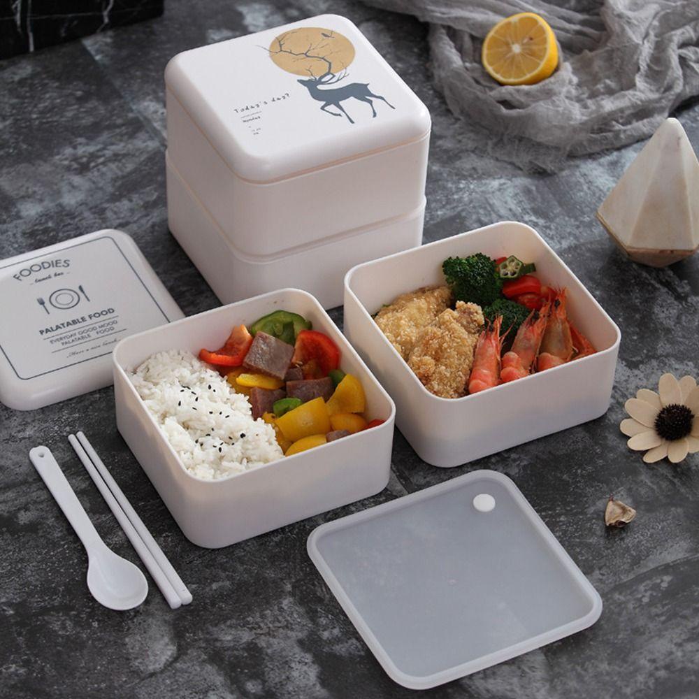 Top Lunch Box Microwavable Untuk Piknik Camping Dengan Peralatan Makan Wadah Makanan