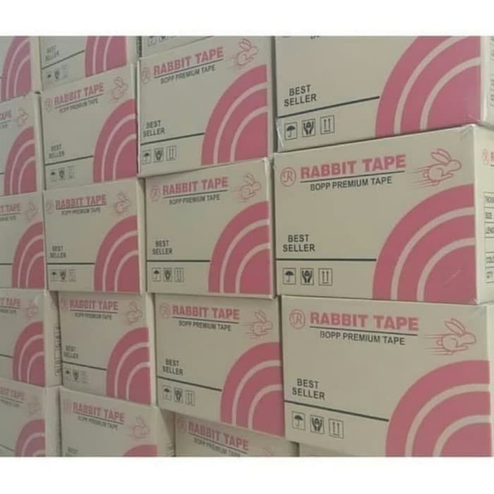 

Tape Khusus Gojek!! Lakban Rabbit Tape 45Mm X 100 Yard / Kualitas Ok (Dus)