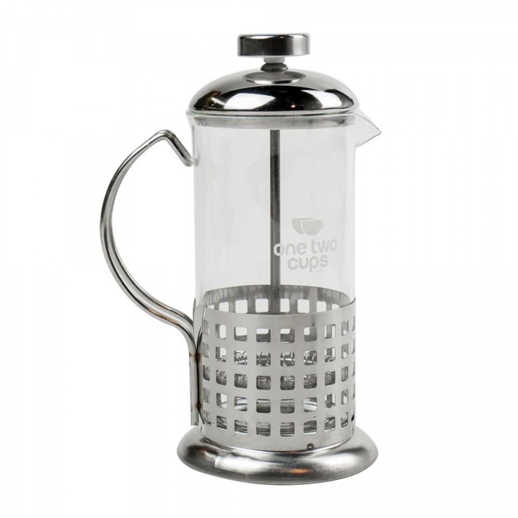 Teko Pot OneTwoCups French Press Coffee Maker Pot Bean Pattern 350ml