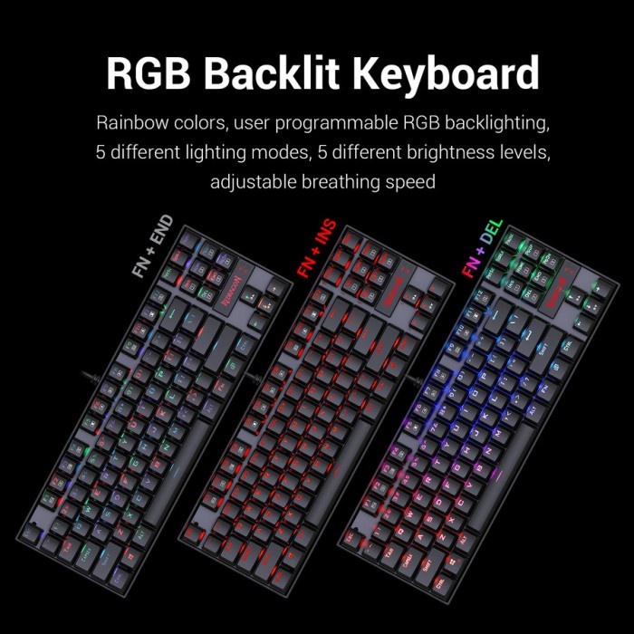 Redragon Gaming Keyboard Mouse 2 in 1Combo - K552RGB-BA