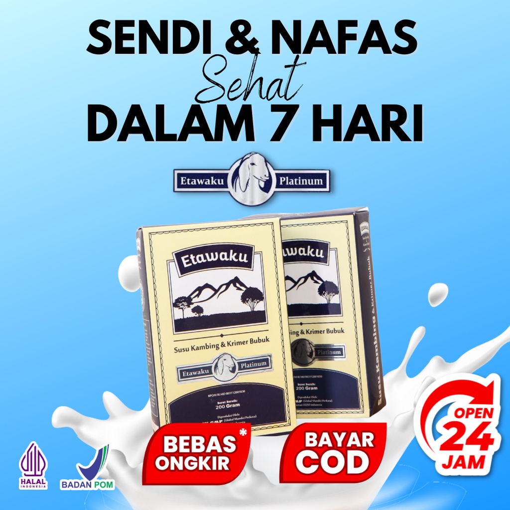 SUSU ETAWAKU PLATINUM - SUSU KAMBING - ETAWAKU - SUSU PERNAFASAN ASMA - BRONKITIS