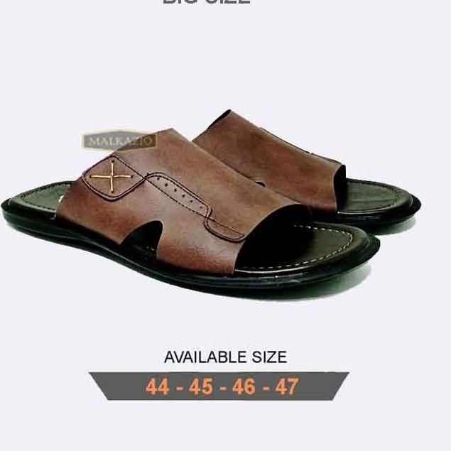 BIG SIZE Sandal Pria Ukuran Besar 44-45-46-47 Sendal Kulit Murah - 47