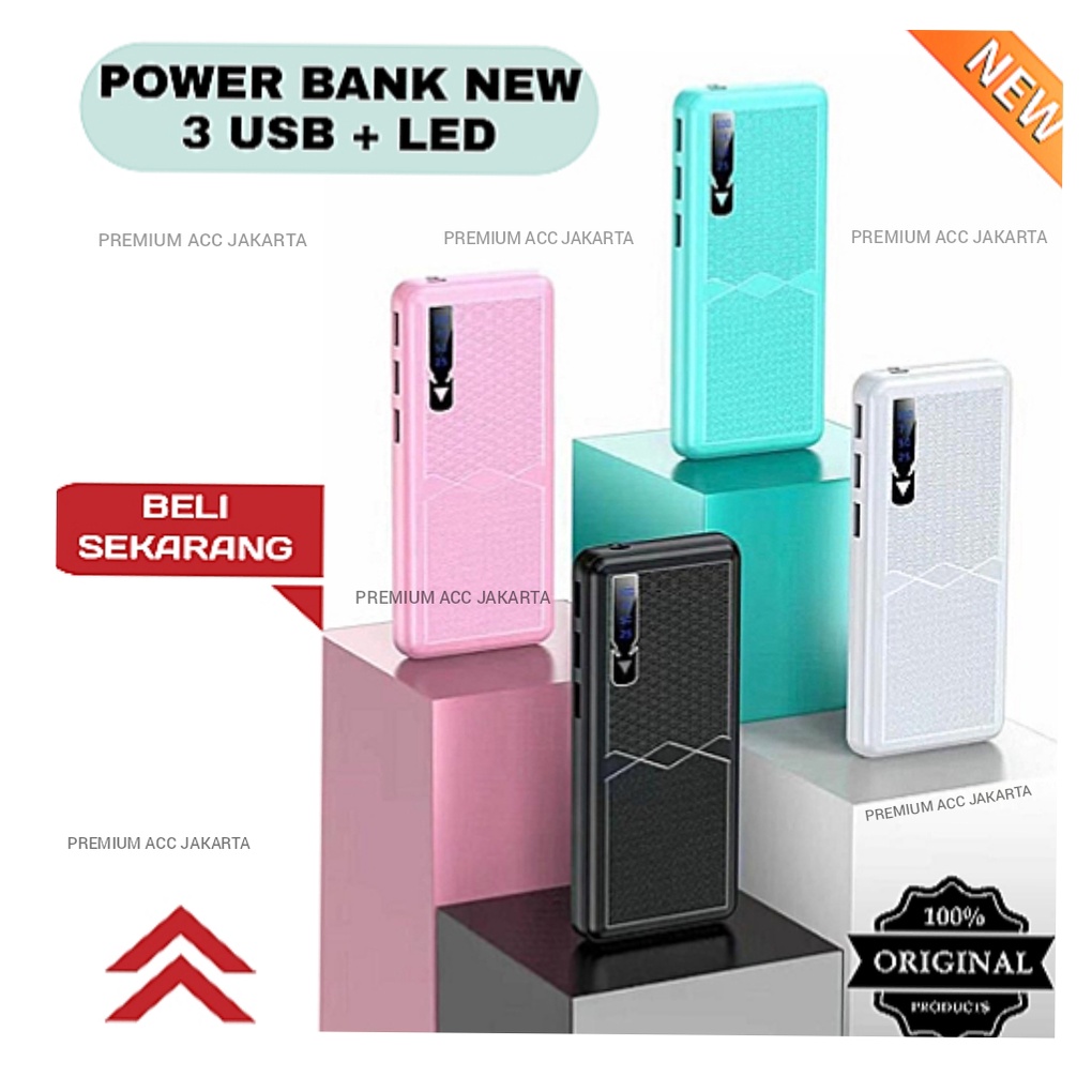 POWERBANK SOLAR 5IN1 10000MAH / POWER BANK 16LED SOLAR / POWERBANK 3USB LED