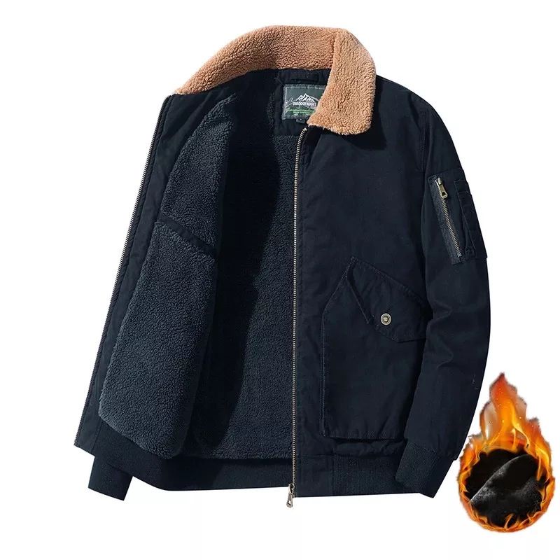 jaket musim dingin/jaket bulu domba/jaket bomber pria