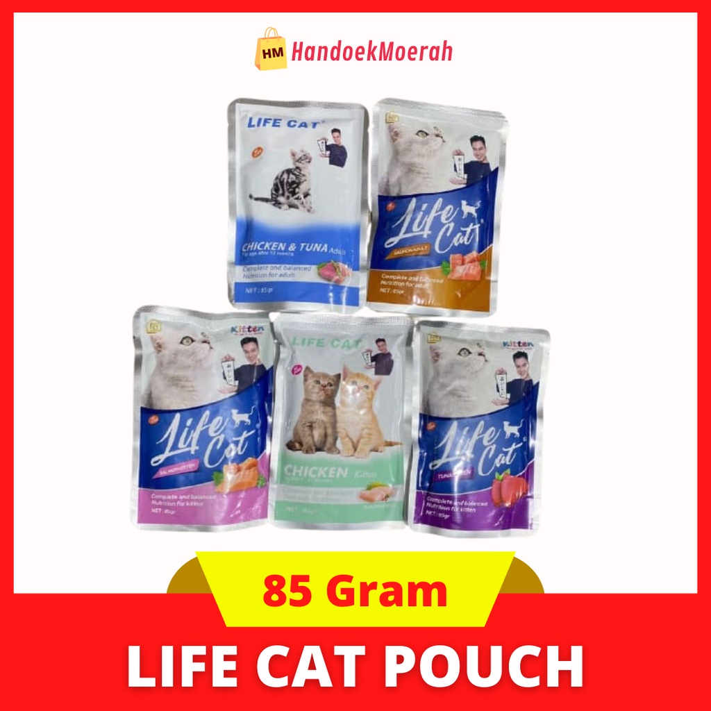 Makanan Kucing Basah LIFE CAT Pouch 85 Gram / Wet Cat Food Murah
