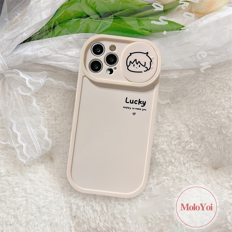 Casing Soft Case Tpu Motif Lucky Boy / Girl Untuk IPhone 11 Pro Max / 7 + / XR / 11 / 13 / 12 Pro Max / X / XS Max / 8 +