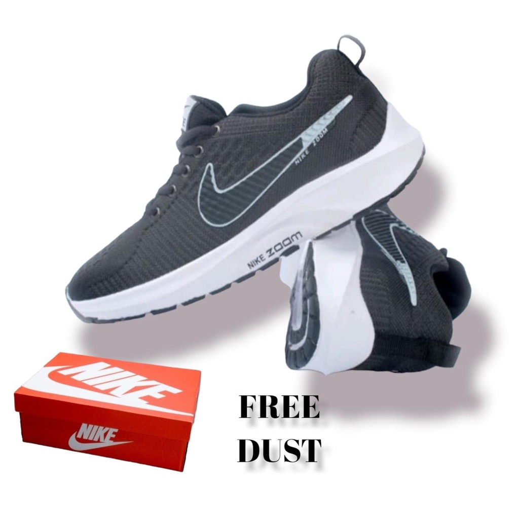 SEPATU NIKE ZOOM PRIA WANITA ABU / SEPATU OLAHRAGA / SEPATU SNEAKERS