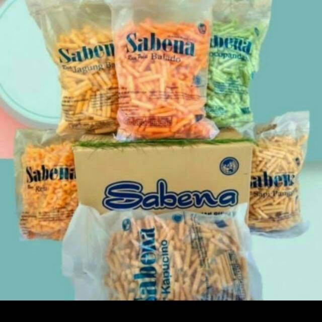 

T0P SNACK SABENA STIK KERIPIK MAKANAN RINGAN ANEKA RASA KEJU BALADO JAGUNG NICE