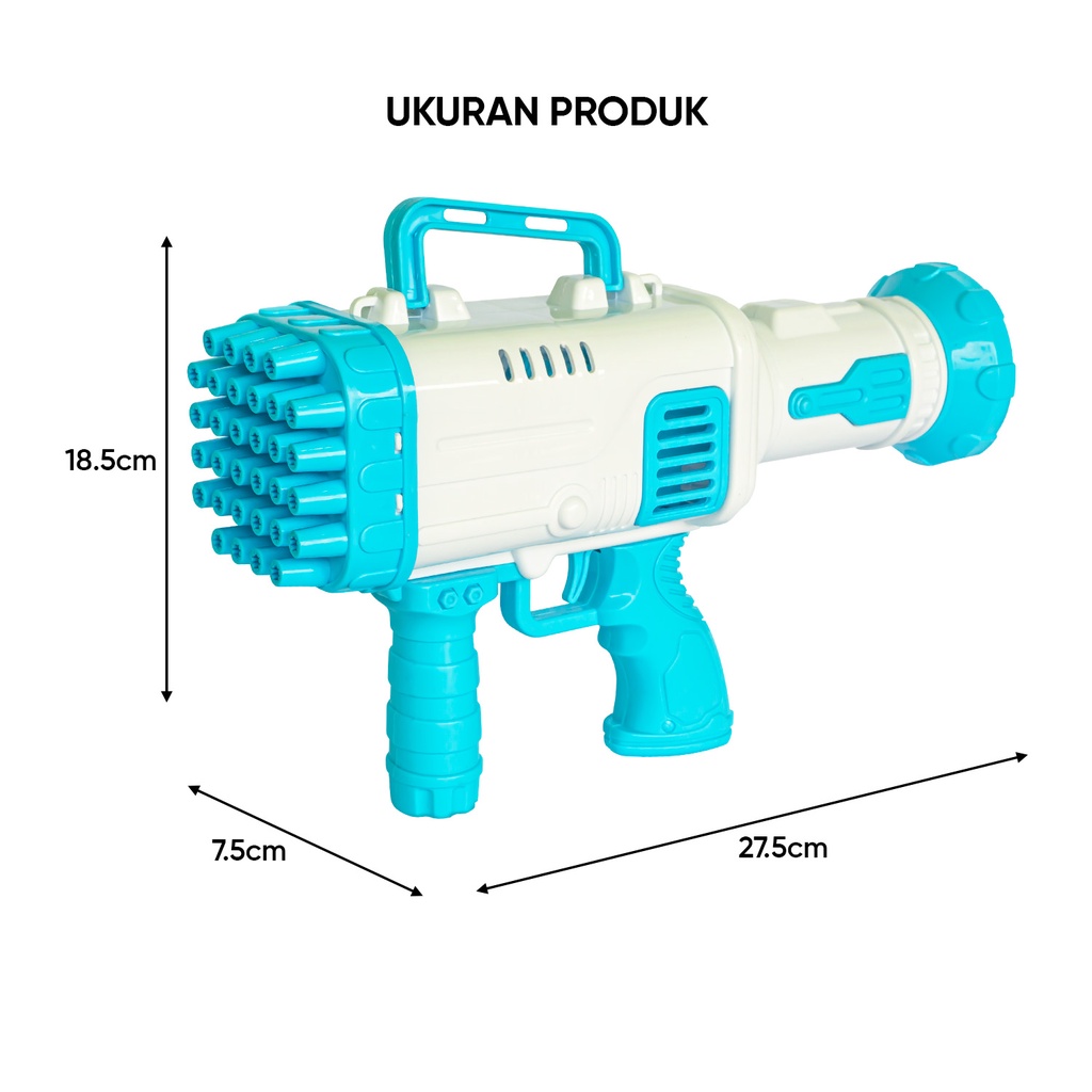 Mainan Gelembung Sabun Bazoka Rocket Launcher Bubble Machine Gun 25 Mata SS1526