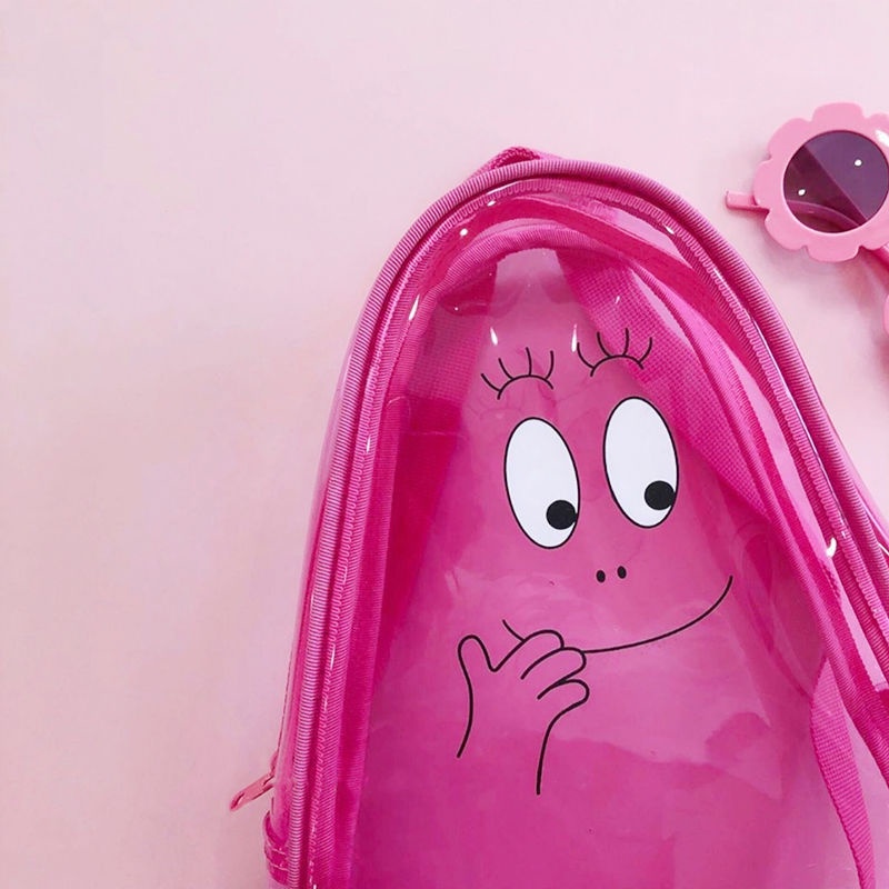 Sera Baru Korea Barbapapa Jelly Ransel Lucu Transparan Siswa Ransel Kartun Gadis Lucu Hati Kecil Tas Sekolah