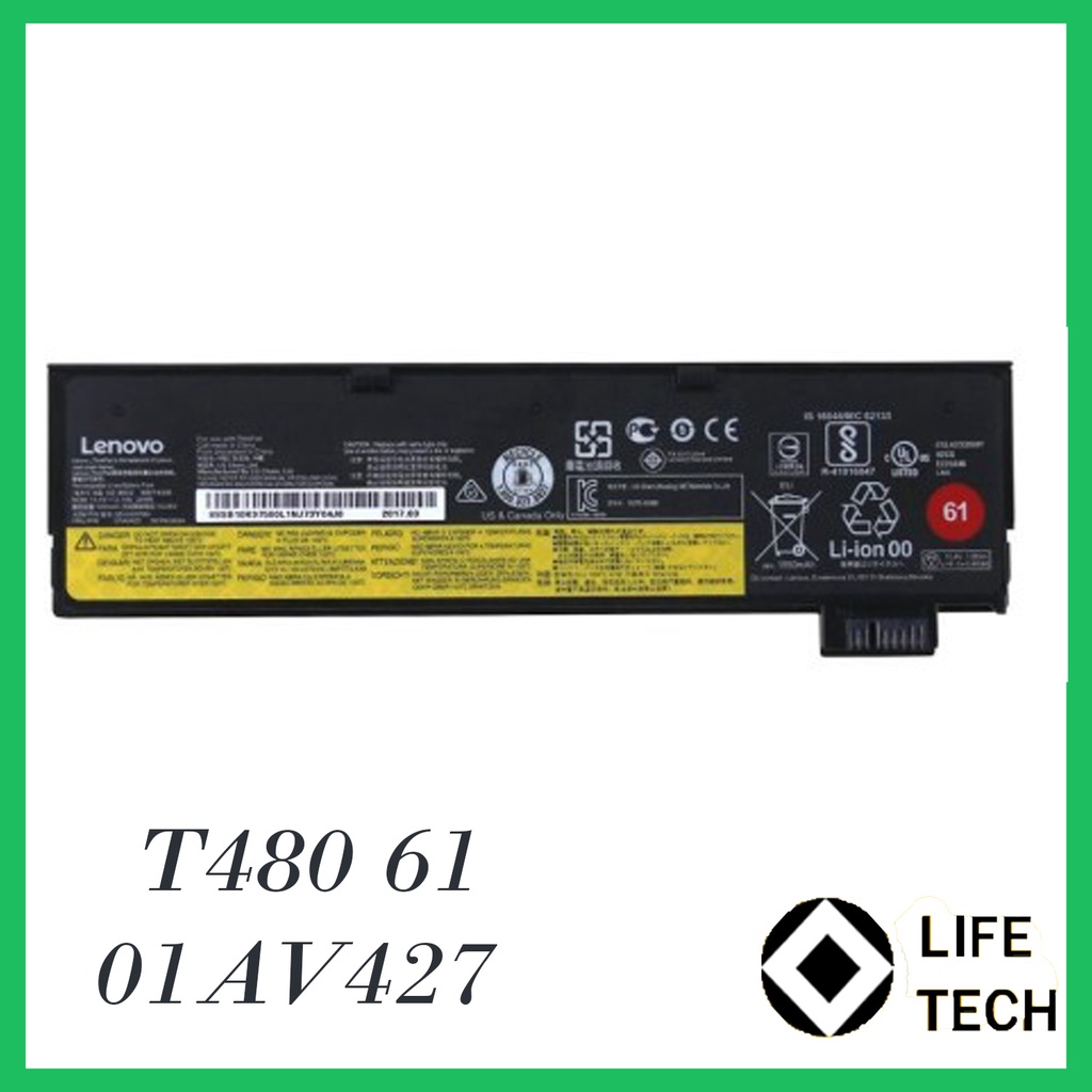 New Battery Baterai Laptop Notebook IBM LENOVO ThinkPad T480 P51S P52S T570 T580 A475 A485 TP25 Series 61 / 01AV427 SB10K97584 4X50M08812 01AV428 01AV492 SB10K97585