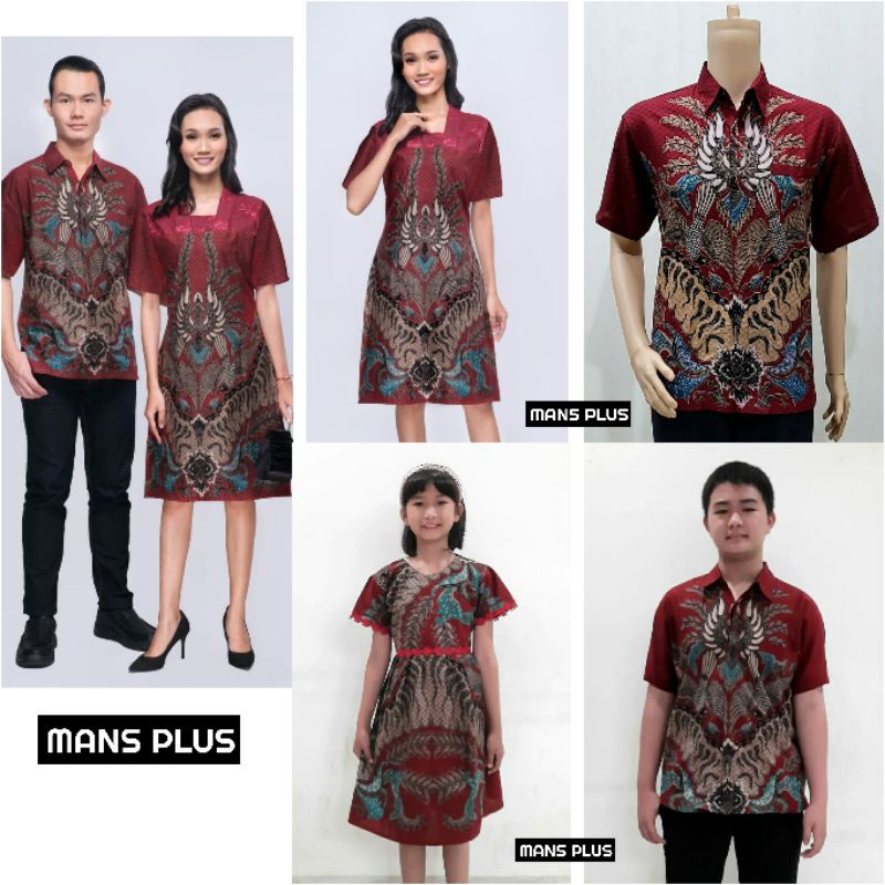 Dress Batik Wanita Modern Jumbo 4L-5L Kombinasi Brokat Tunik Batik Big Size XXL XXXL Seragam Batik ERN