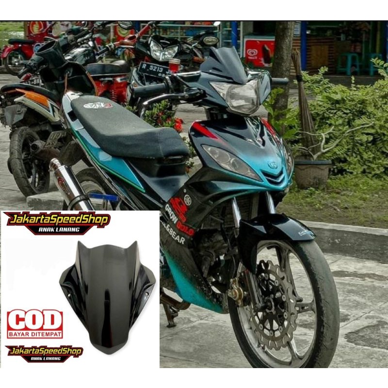 Visor variasi model batman pnp yamaha jupiter mx old jupiter mx new bahan akrilik warna hitam universal