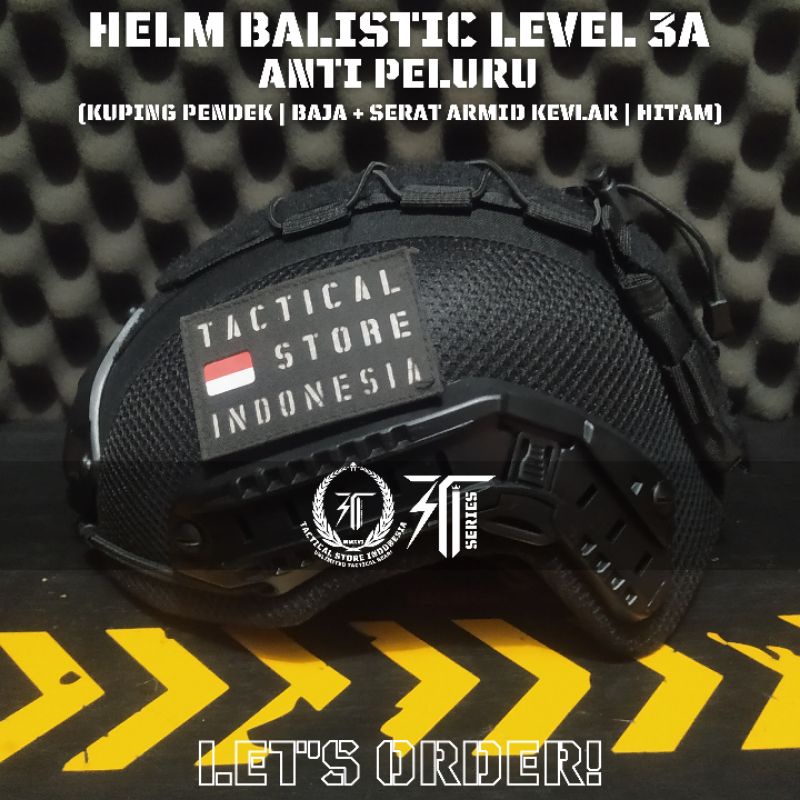 PROMO DISCOUNT Helm Balistik Tactical Anti Peluru Balistic Level 3A (Stock Terbatas) - Kuping Pendek