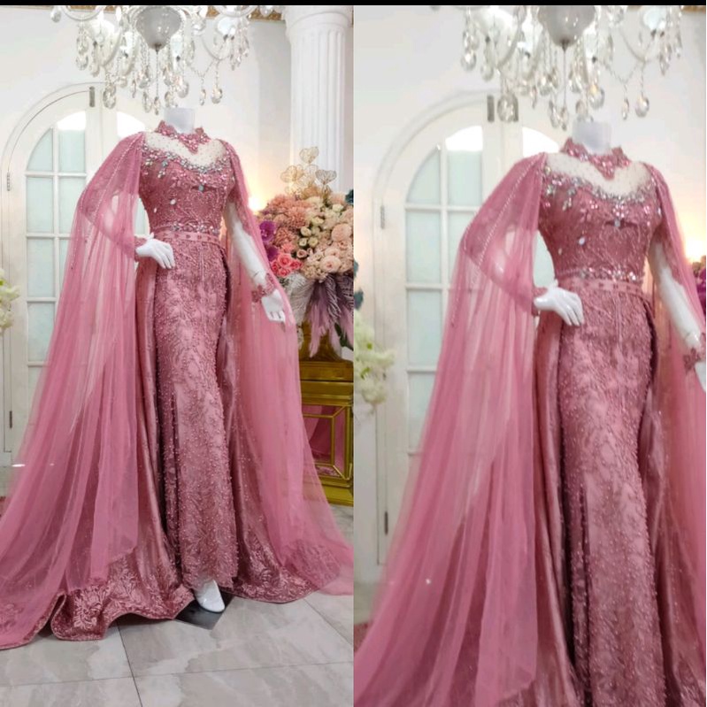 TERKINI//GAUN SLIM MEWAH BEREKOR MODERN//GOWN PENGANTIN BEST SELLER