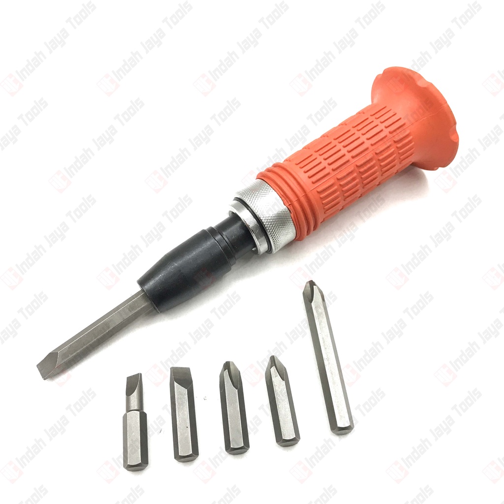 ORANGE 3201-01 Obeng Ketok Set 6 Pcs - Impact Driver Screwdriver Gedor