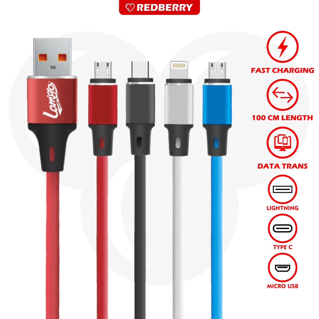 Kabel Data Lamigo KC68 Fast Charging iphone Lightning android Type C Micro USB cas charger HP ori