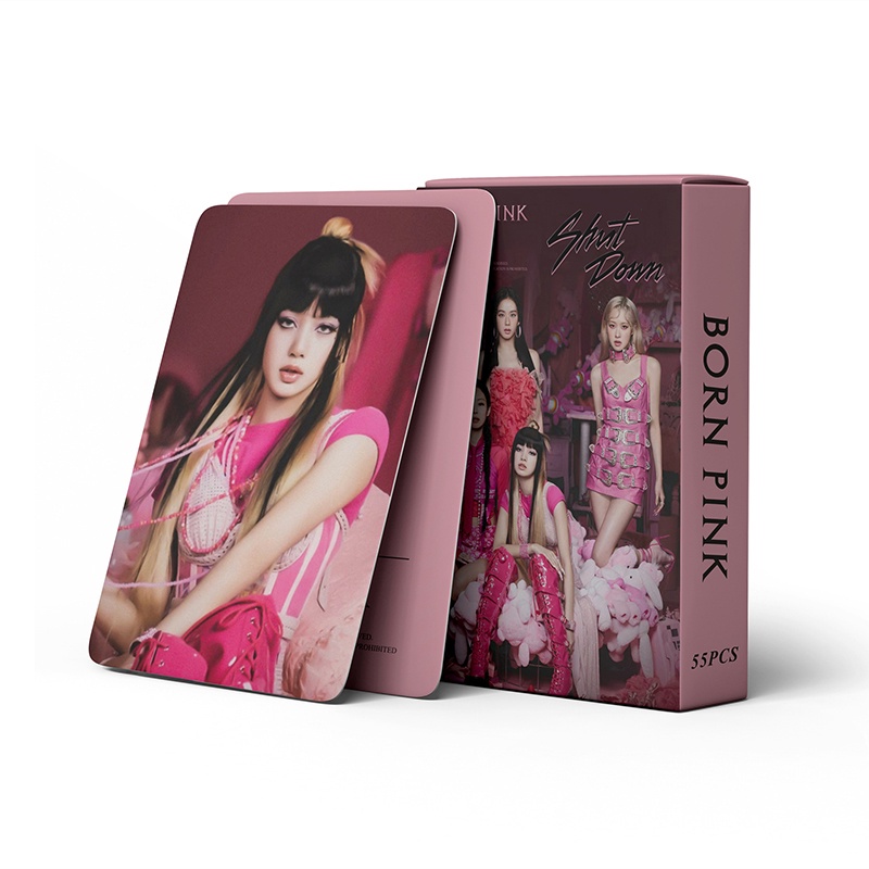 55pcs / box Kartu Foto LOMO Blackpink Jennie Jisoo