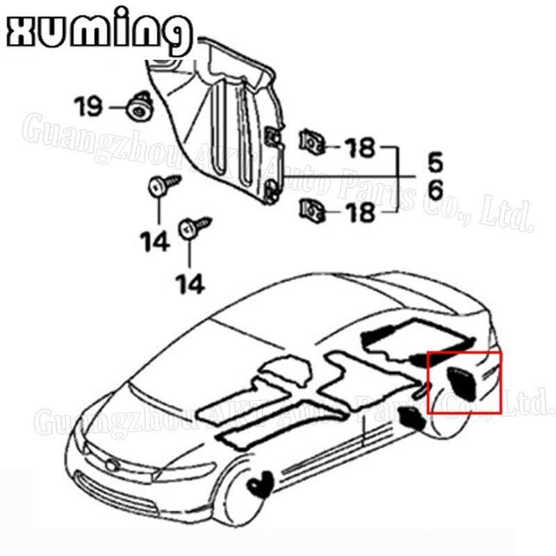 Cover Fender Belakang Untuk HONDA CIVIC SNA SNB 2006 2007 2008 2009 2010 2011 FA1 FD