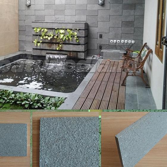 Batu Alam Andesit Flamed Cocok Untuk Dinding, Lantai, Kolam Minimalis - 10x20