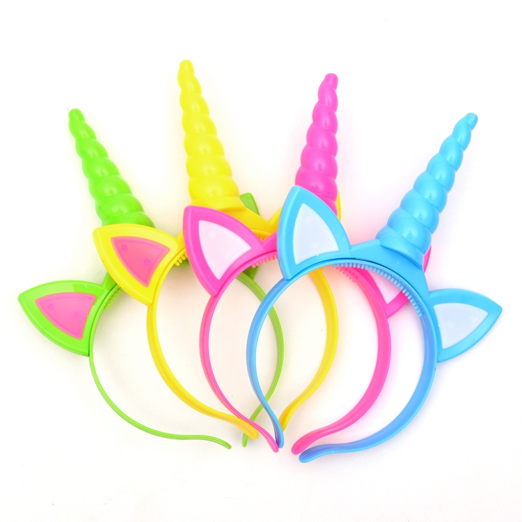 Bando Led Nyala Karakter Unicorn Anak