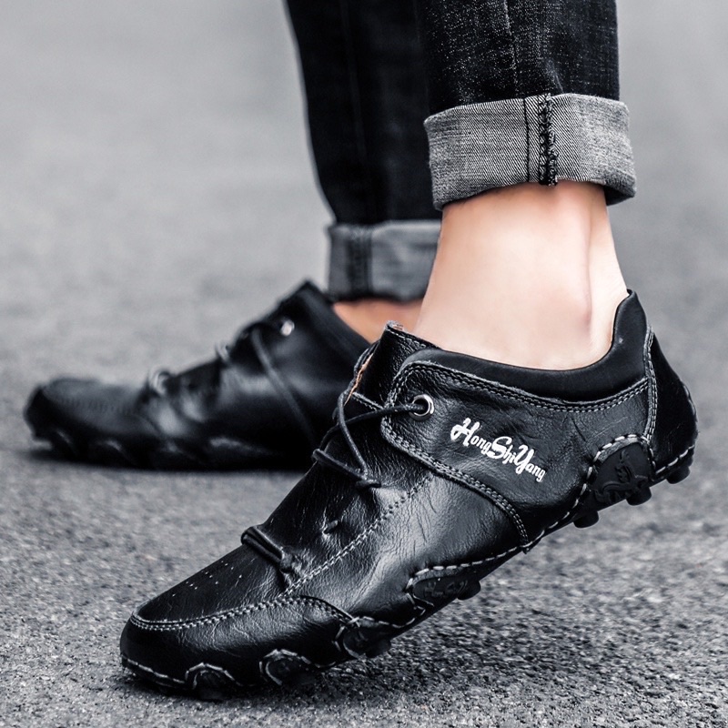 Sepatu Import Pria Loafers Sepatu Pria Bahan Kulit Asli Sepatu Pria Anti Slip