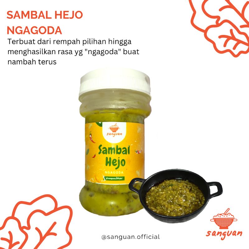 

SAMBAL HEJO SANGUAN 120GR FROZEN FOOD ANEKA SAMBAL MAKANAN KEMASAN