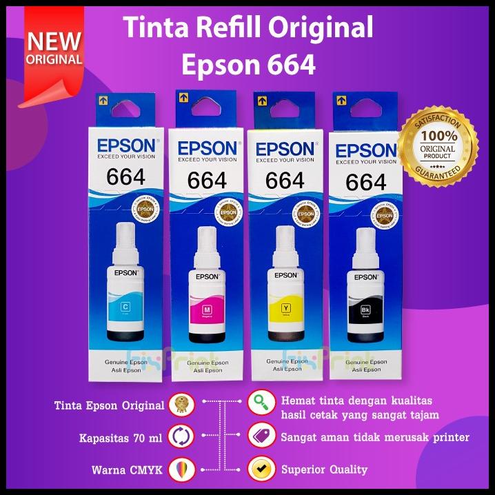 Jual Baru Paket 1 Satu Set Cmyk Tinta Botol 664 T664 Refill Epson L120 L360 L110 Shopee 8469