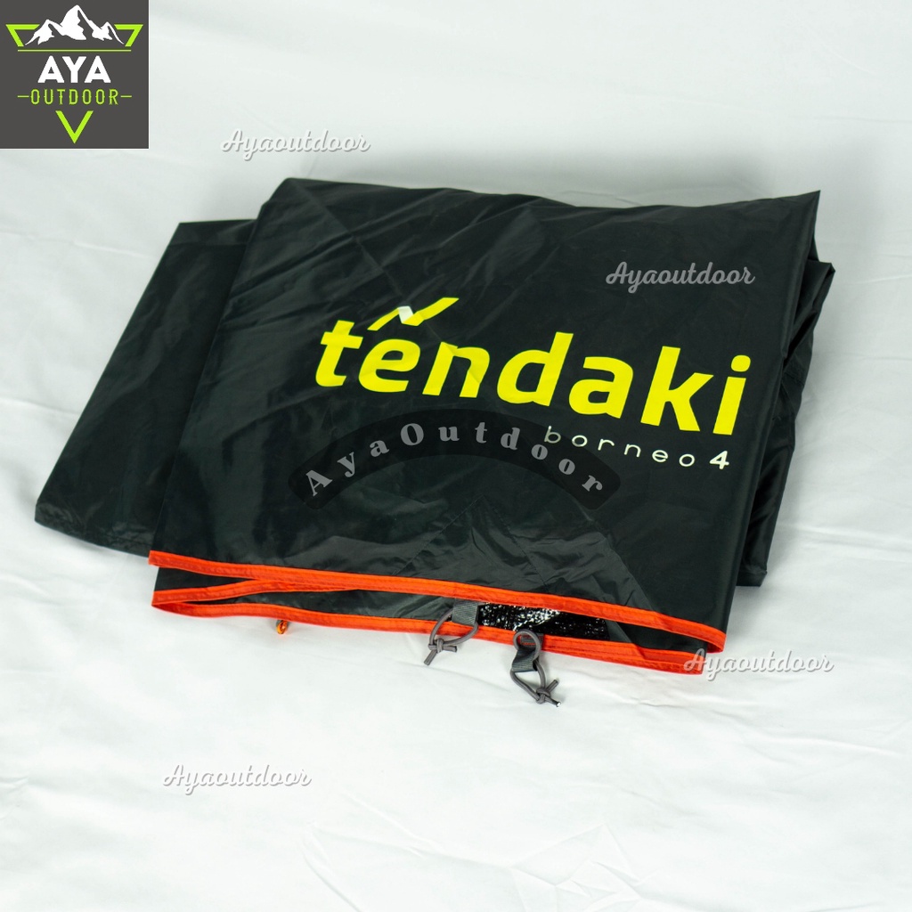 DOUBLE LAYER BORNEO 4P DARK GREY TENDAKI BAGIAN LAPISAN LUAR COVER TENDA OUTER LAYER TENDA OUTDOOR H