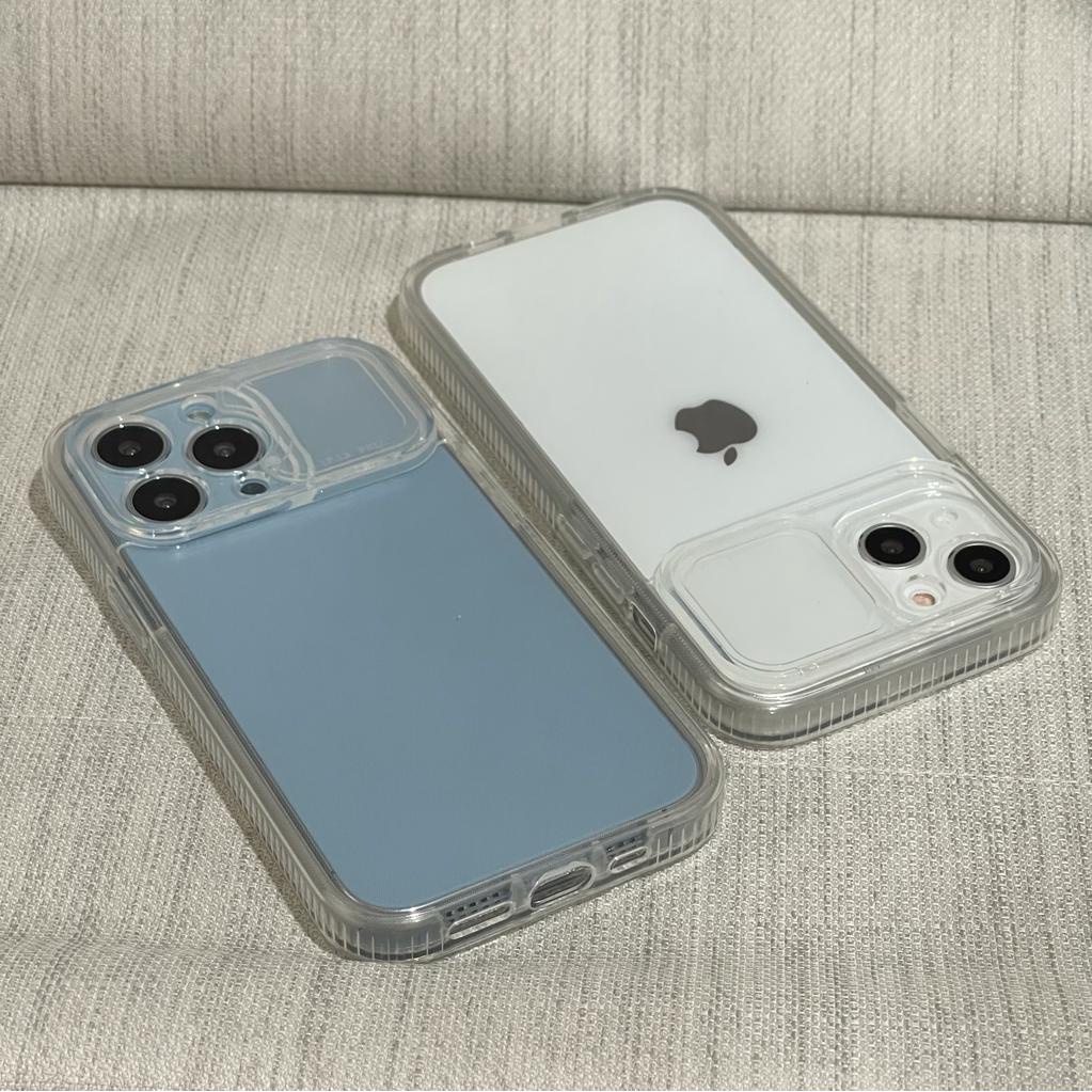 Double Layers Slide Camera Clear Case 14 / 14 Plus / 14 Pro / 14 Pro Max / 13 / 13 Pro / 13 Pro Max / 13 Mini / 12 / 12 Pro / 12 Pro Max / 12 Mini / 11 / 11 Pro / 11 Pro Max / X / Xs Max / XR / 7 / 8 / 7 Plus / 8 Plus / 7+ / 8+ / SE