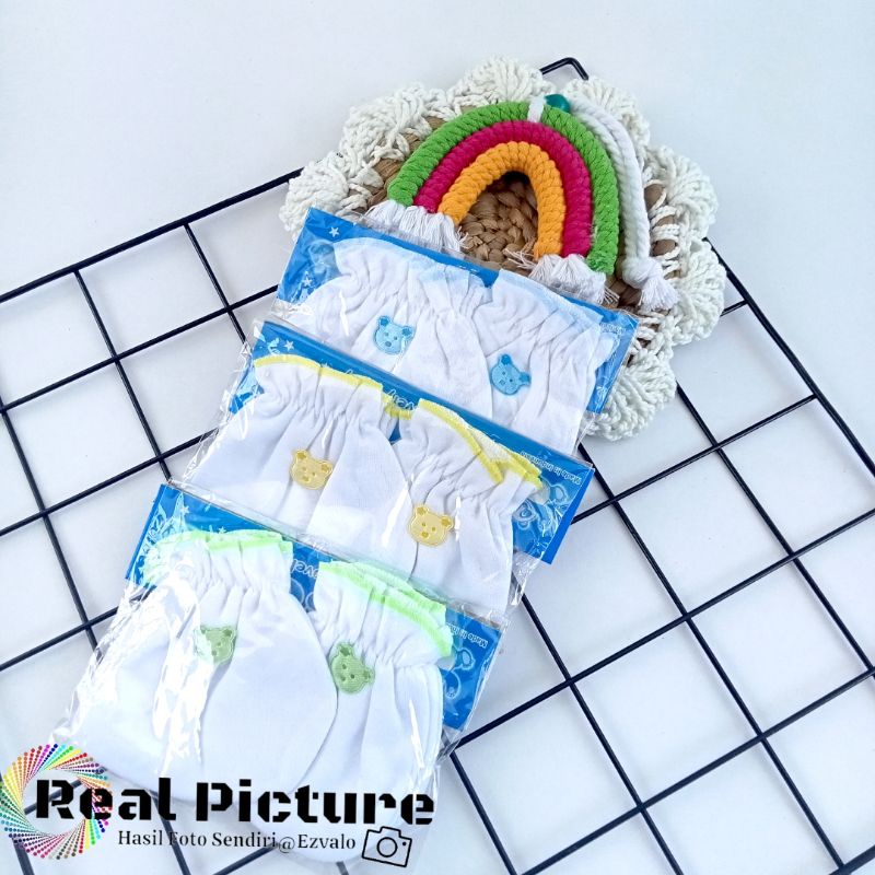 3 set sarung tangan dan sarung kaki bayi murah