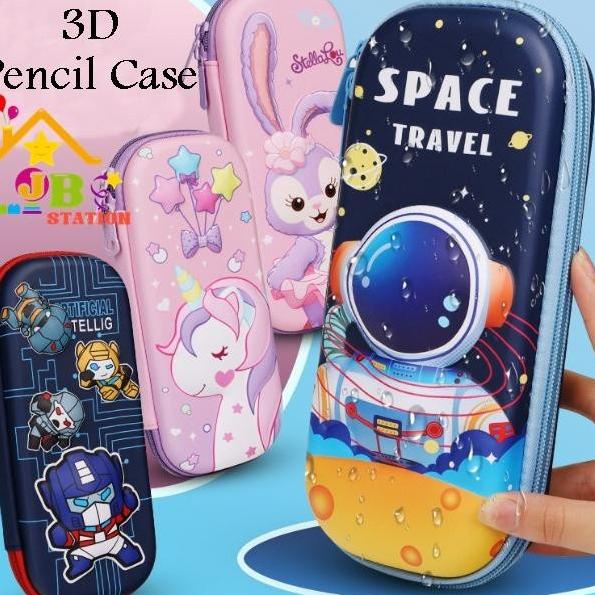 

ada Tempat Pensil Anak Kotak Pensil Tepak 3D Timbul Hardcase Pencil