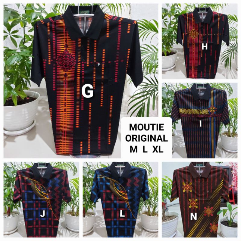 Kaos Moutie Korea Kerah Original Bahan Premium Platinum