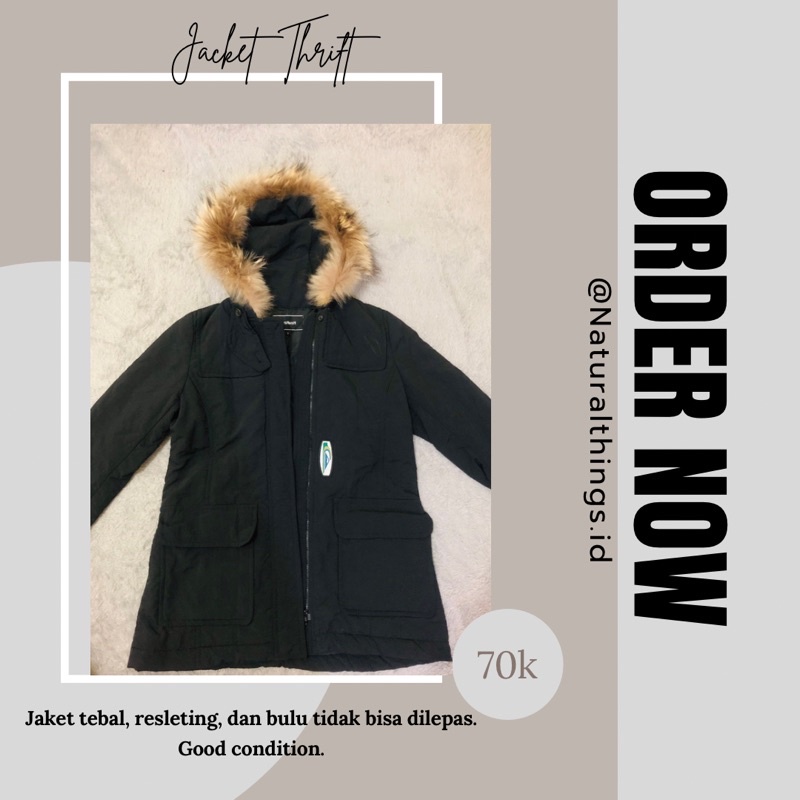 Preloved jacket bulu jaket bulu tebal Preloved jaket bulu tebal
