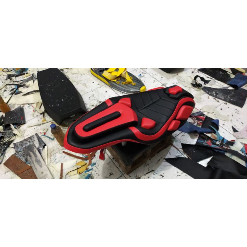 Jok Custom Honda Beat esp Jok Modifikasi Retro Bahan Mbtech