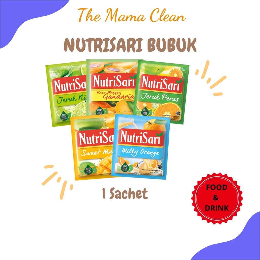 

MINUMAN BUBUK NUTRISARI ANEKA RASA BUAH 1 SACHET