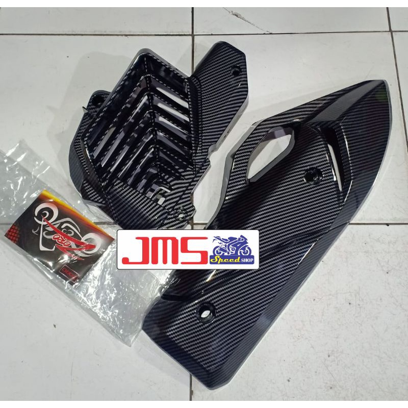 cover knalpot carbon plus cover radiator carbon set vario160 pcx160 zoro