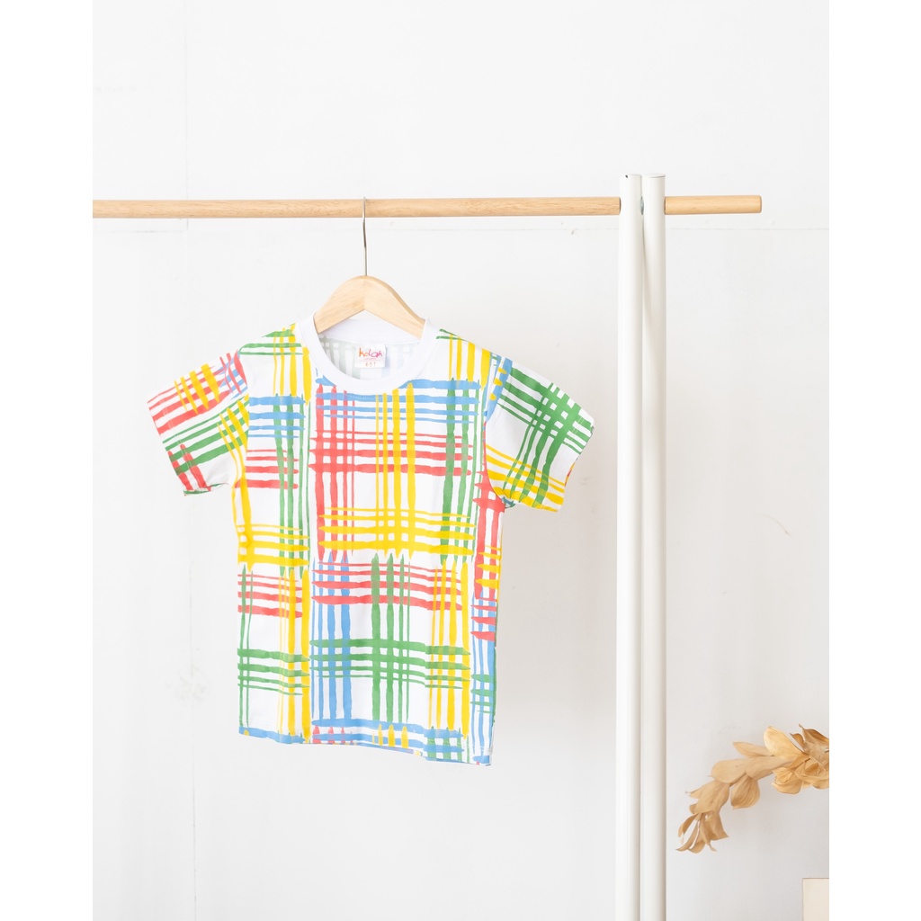 Baju Kaos Anak Laki-laki & Perempuan | Baju Anak Warna-warni | Baju Anak Kotak-kotak | Kotak-kotak C