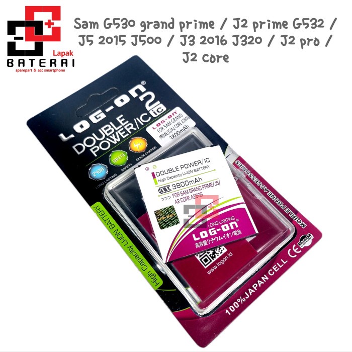 BATERAI SAMSUNG G530 GRAND PRIME G532 J2 PRIME LOG ON BATTERY BATRE