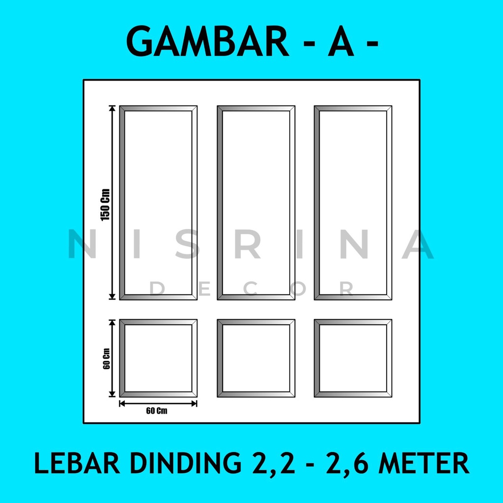 Wall Moulding Premium / Lebar Dinding 2,2 - 2,6 Meter