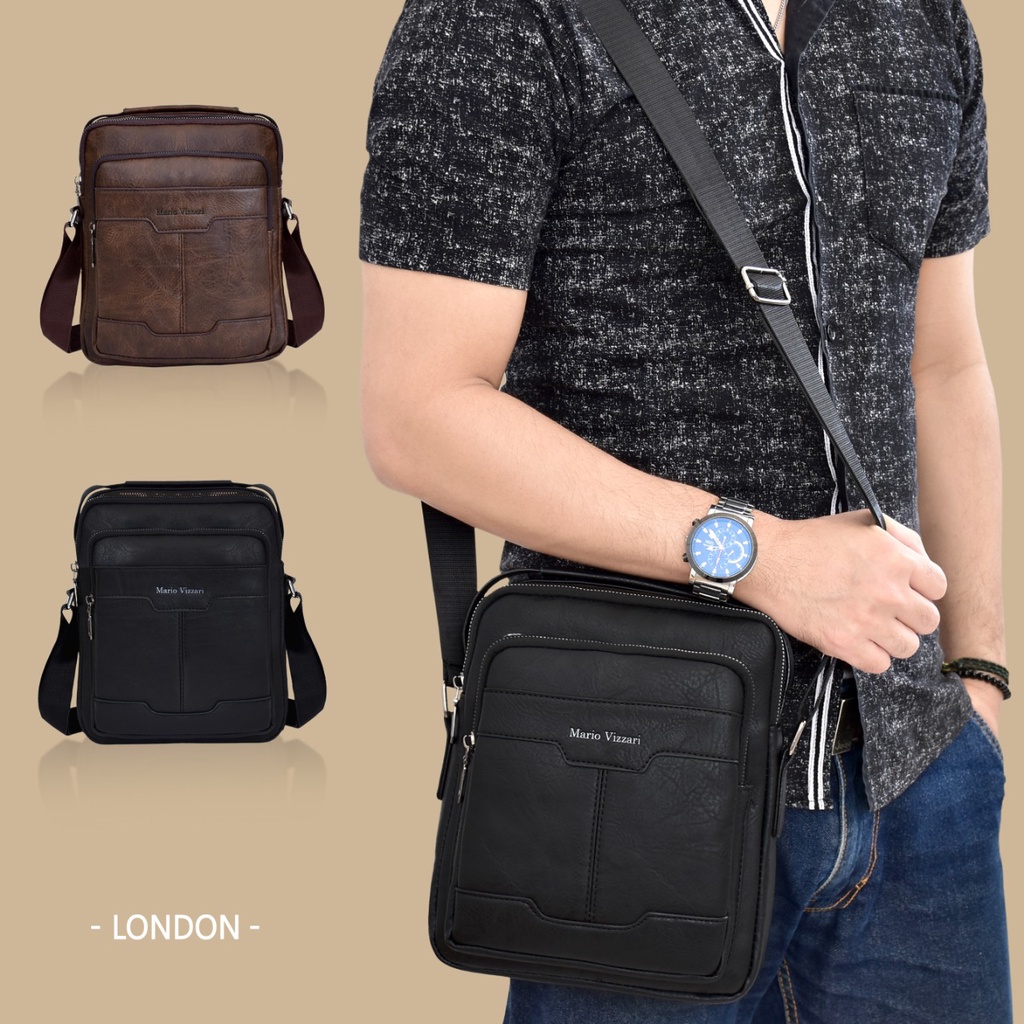 Tas Selempang Pria Kulit Mario Vizzari London (1971-2)